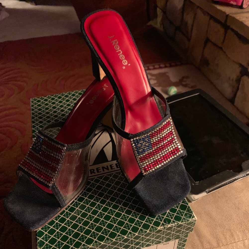 Rinestone flag slides